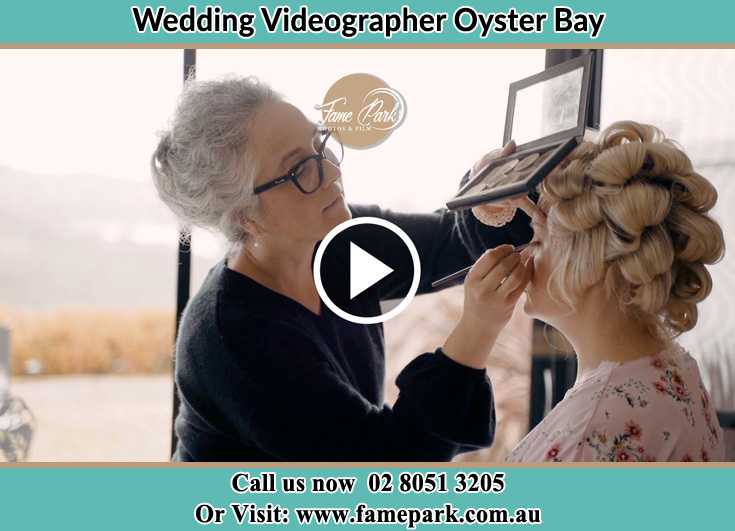 Bride getting her make up done Oyster Bay NSW 2225