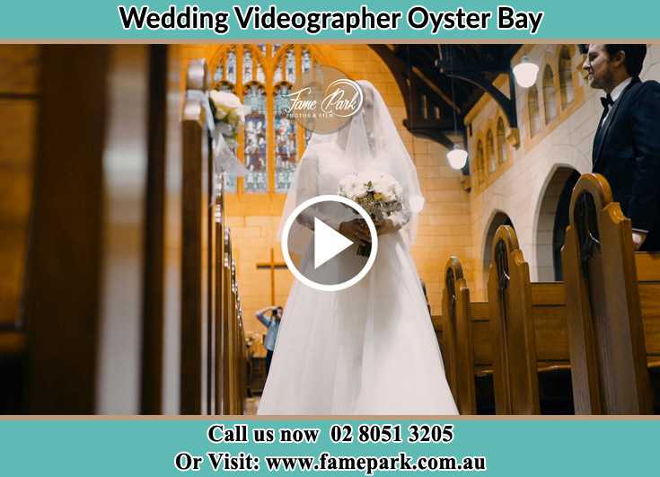 Bride walking at the aisle Oyster Bay NSW 2225