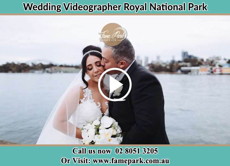 Bride and Groom kissed at the bay Royal National Park NSW 2233